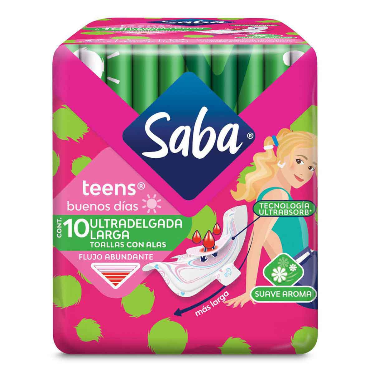 Toallas Saba Teens Buenos Dias 10 Pz Ultradelgada Con Alas