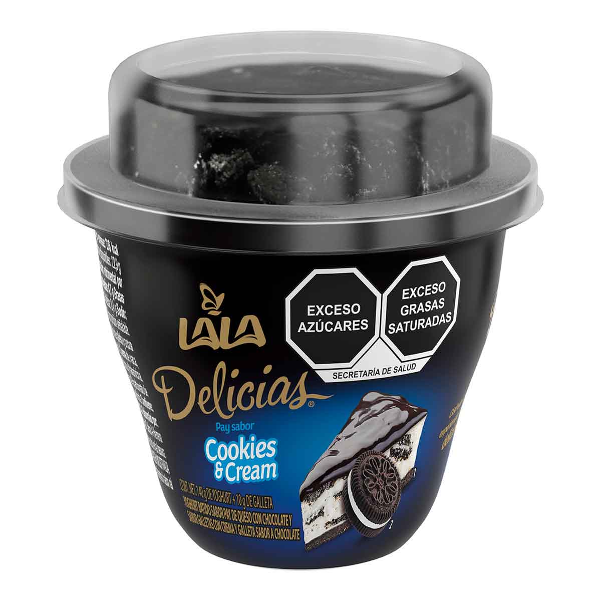 Delicias Sabor Pay De Cookies & Cream140 G Lala Yoghurt Batido Con Galletas