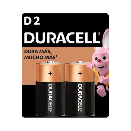D2 Duracel Pila 2 Pz