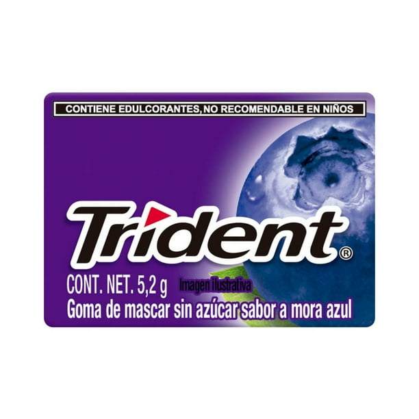Trident Sabor Menta Mora Azul 4 Pastillas