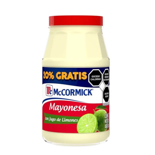 Mayonesa 468 g McCormick con Jugo de Limones