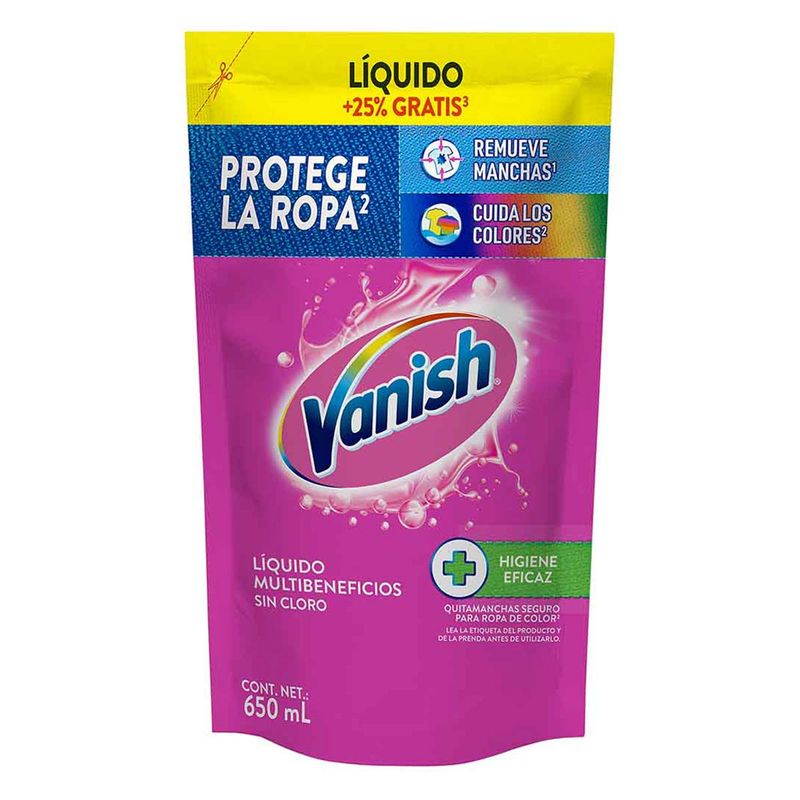 Detergente Liquido Vanish 650 ml Multibeneficios