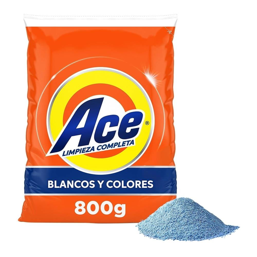 Detergente Ace 850 g Blanco y Colores para Ropa en Polvo