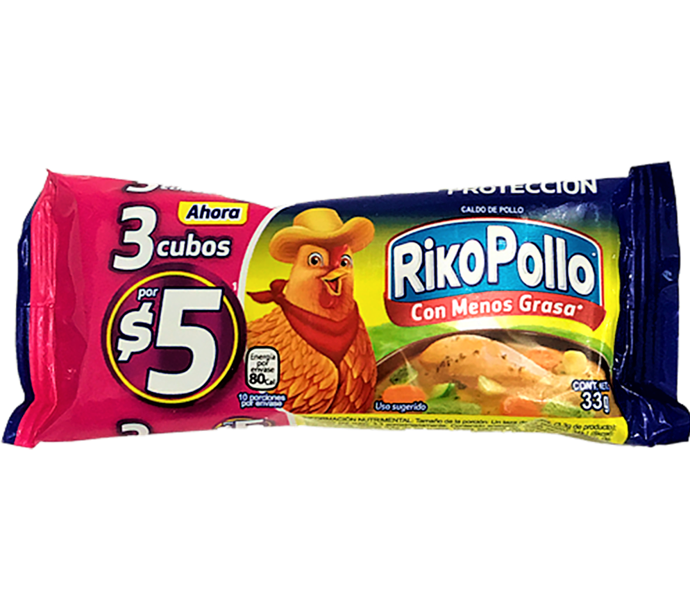 Rikopollo 3 pzas Concentrado de Pollo