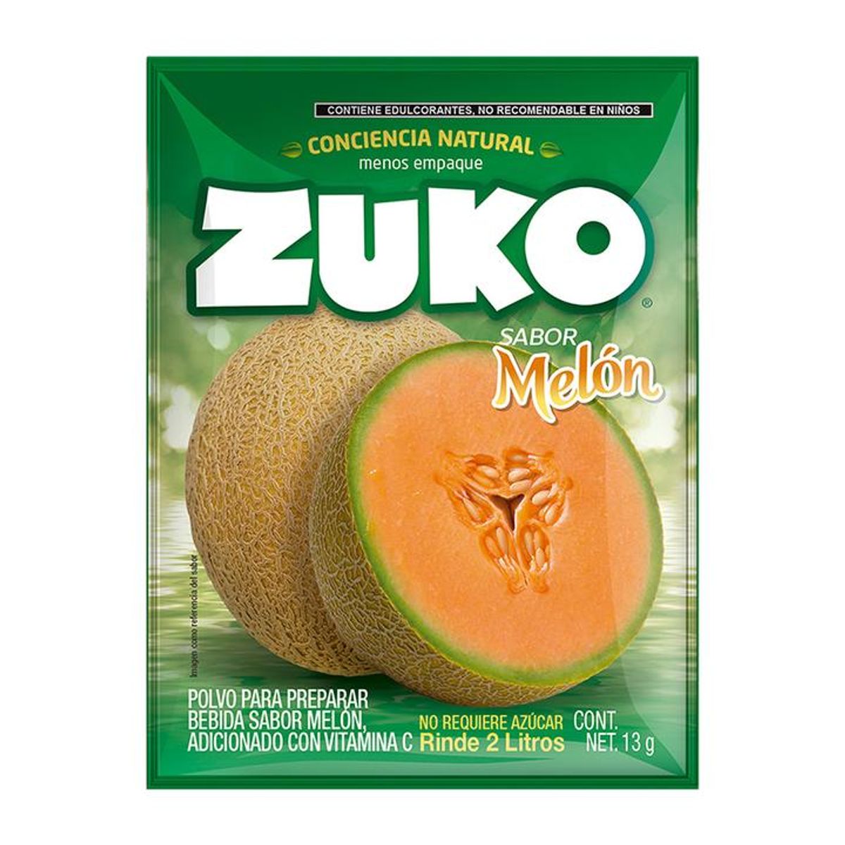 Zuko De Melon Rinde 2 L 13 G Polvo Para Preparar Bebida