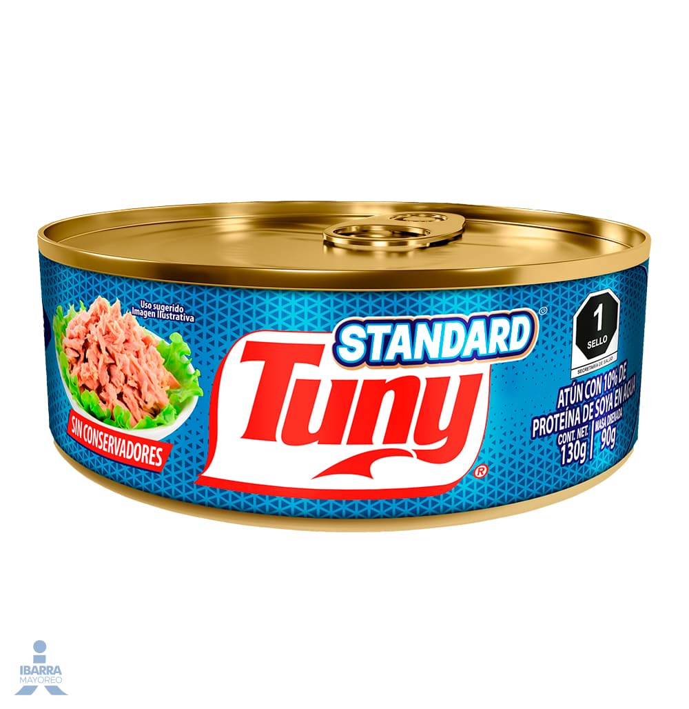 Atun Tuny 130 G Con Agua Standard 10% De Soya