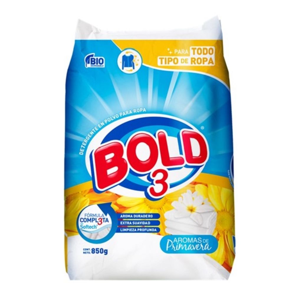 Detergente Bold 3 850 g Aromas de Primavera para Ropa en Polvo