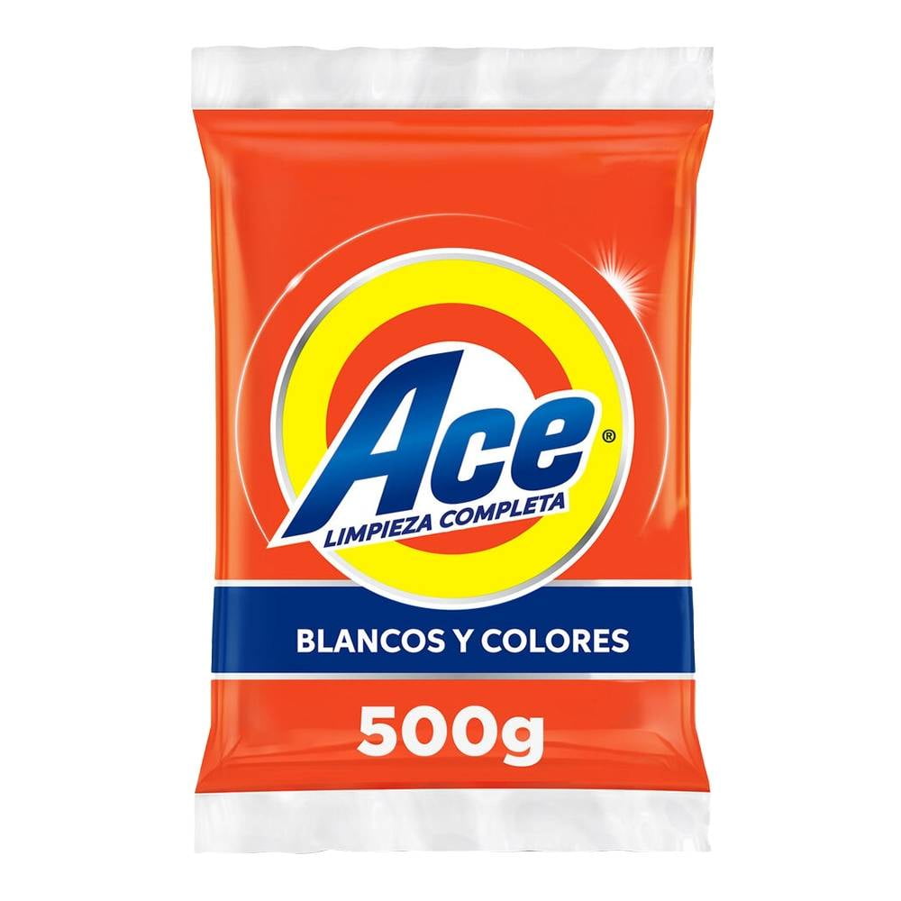 Detergente Ace 500 g Blanco y Colores para Ropa en Polvo
