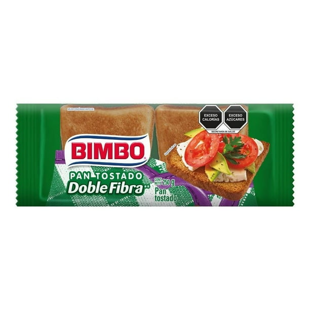 Pan Tostado Doble Fibra 250 g Bimbo