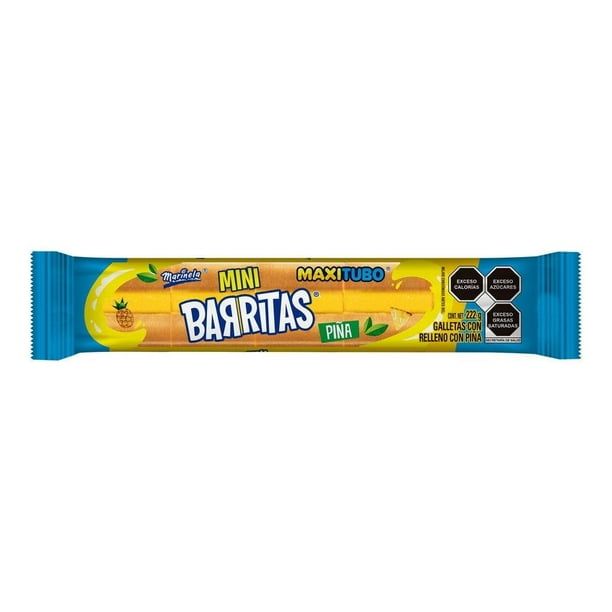 Maxi Tubo Mini Barritas de Piña 222 g Marinela