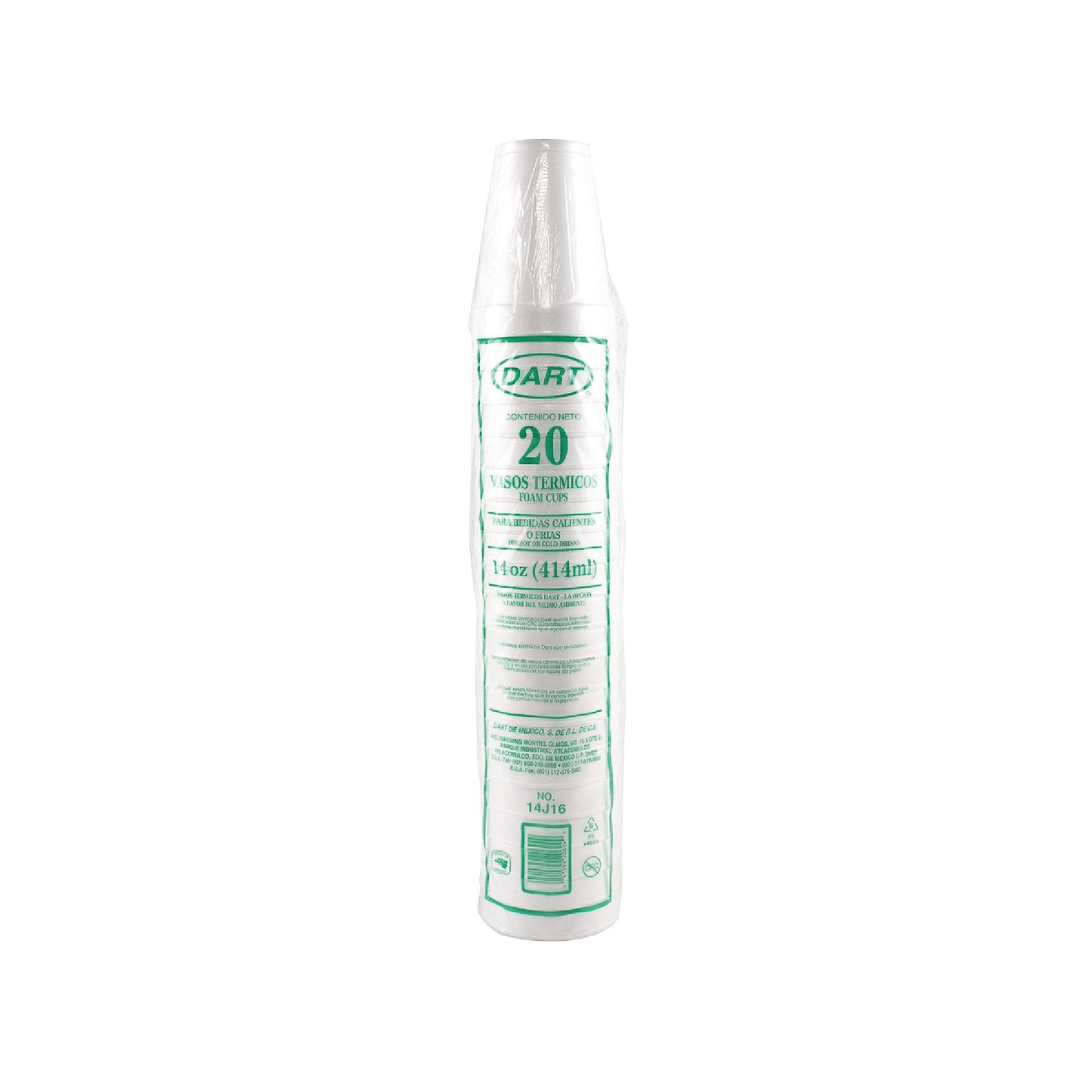 Vaso De Termico Dart 14 Oz 20 Pz