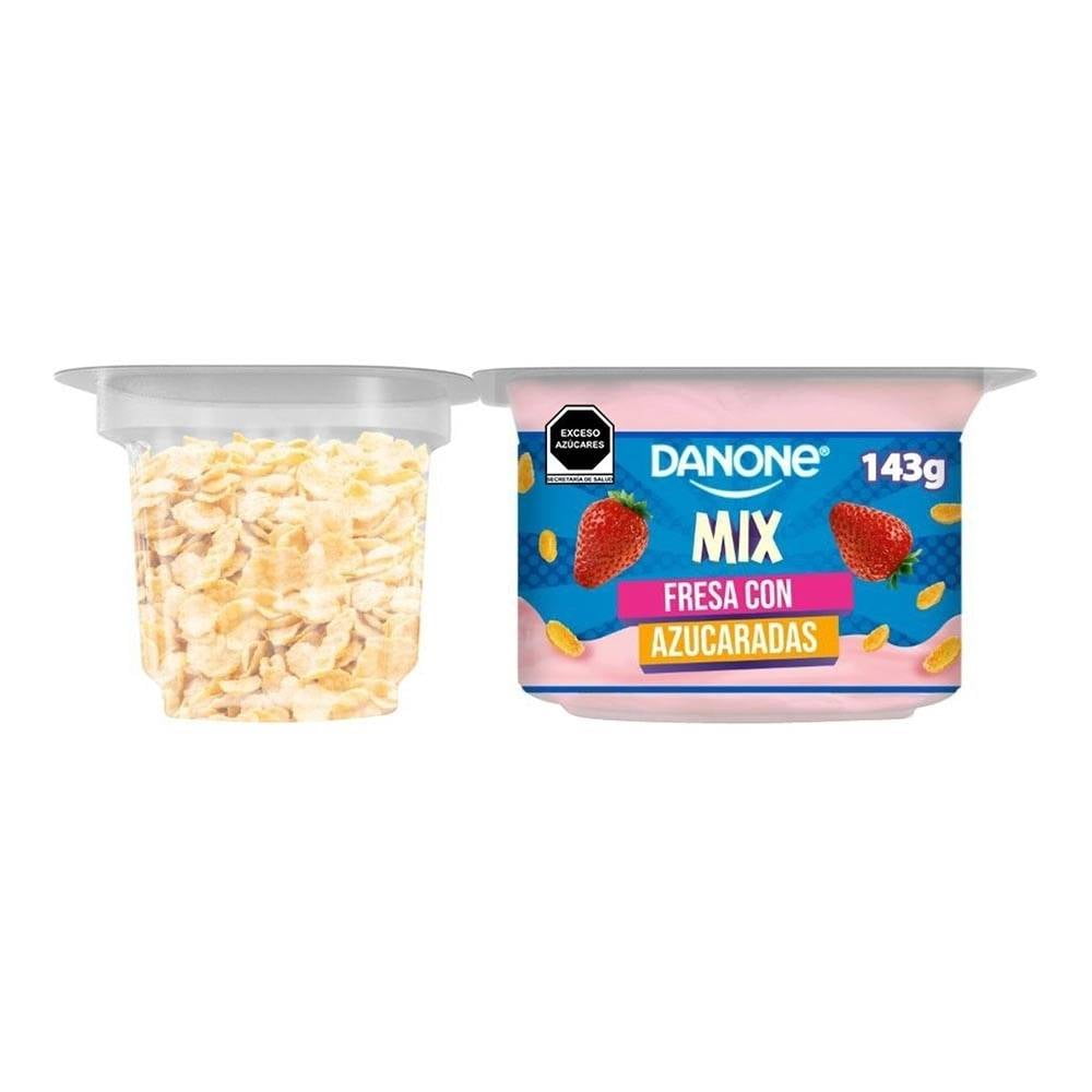Danone Mix Sabor Fresa 130 G Yoghurt Con Azucaradas
