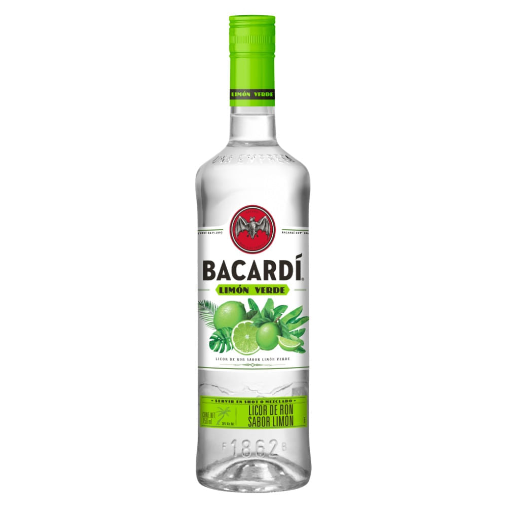 Bacardi Limon Verde Licor De Ron 750 Ml 35 % Alc. Vol.