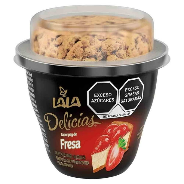 Delicias Sabor Pay De Fresa 140 G Lala Yoghurt Batido Con Galletas