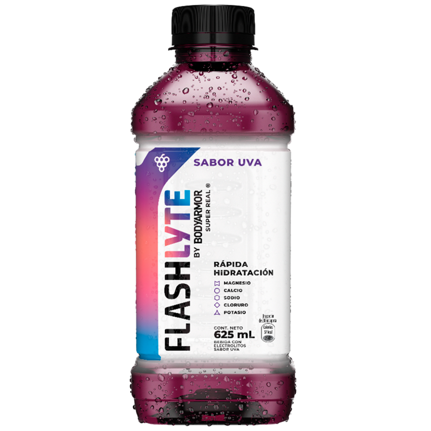 Flashlyte Bebida Sabor Uva con Electrolitos 625 ml By Bodyarmor
