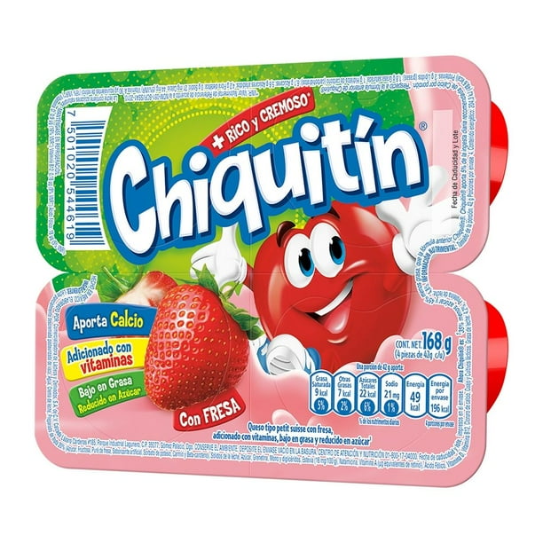 Chiquitin De Fresa 48 G Petit Suisse Con Fresa
