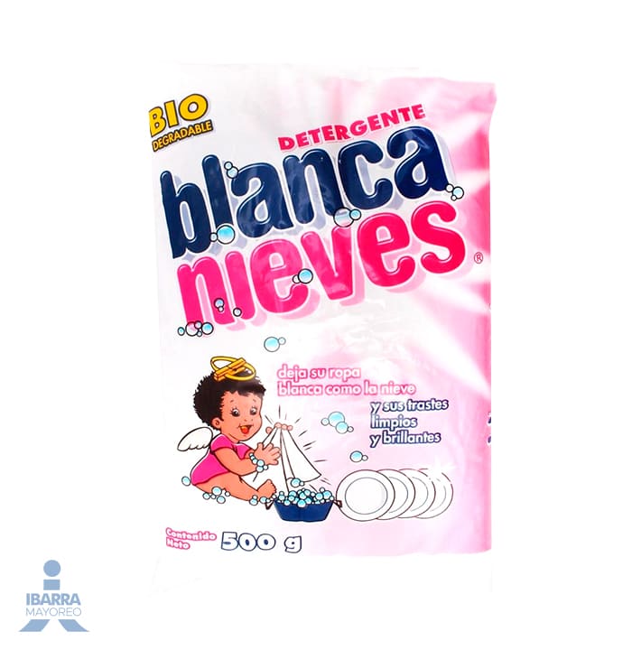 Detergente Blanca Nieves 500 g para Ropa en Polvo