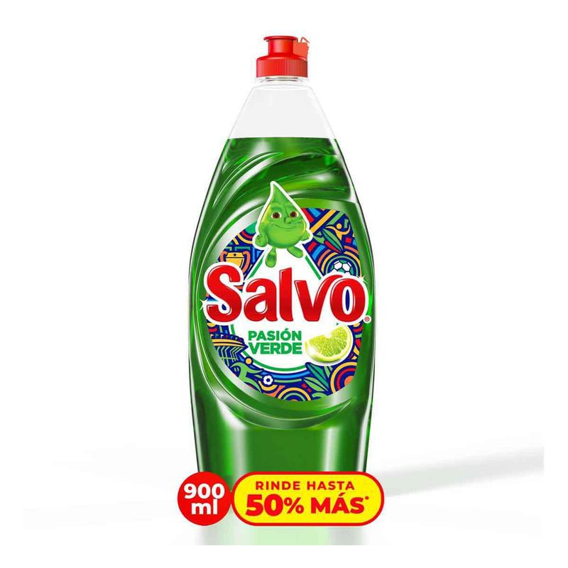 Lavatrastes Salvo Tripl3 Poder Limón 900 ml Detergente Liquido