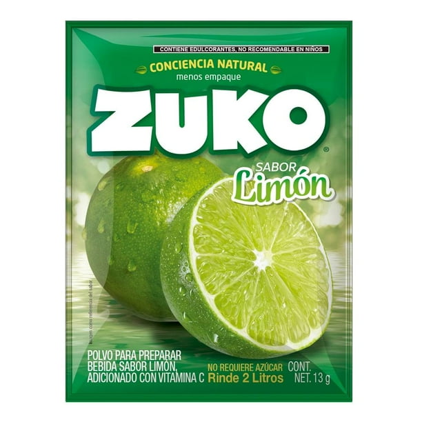 Zuko De Limon Rinde 2 L 13 G Polvo Para Preparar Bebida