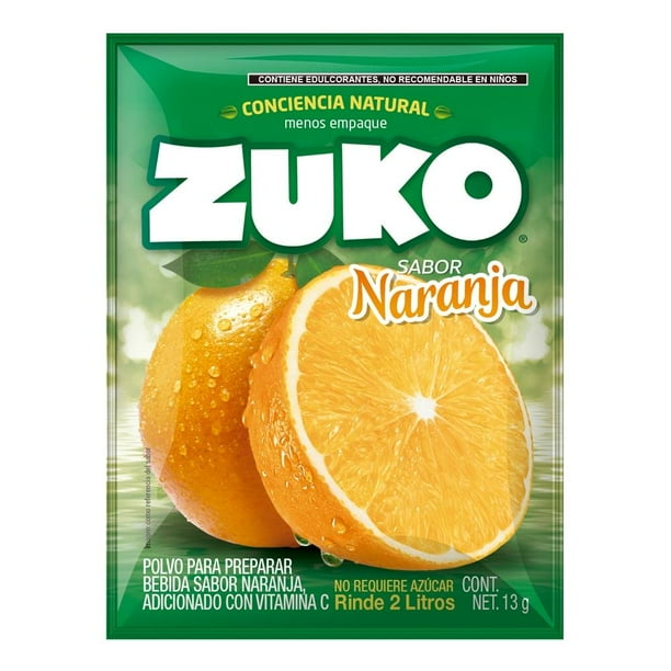 Zuko De Naranja Rinde 2 L 13 G Polvo Para Preparar Bebida