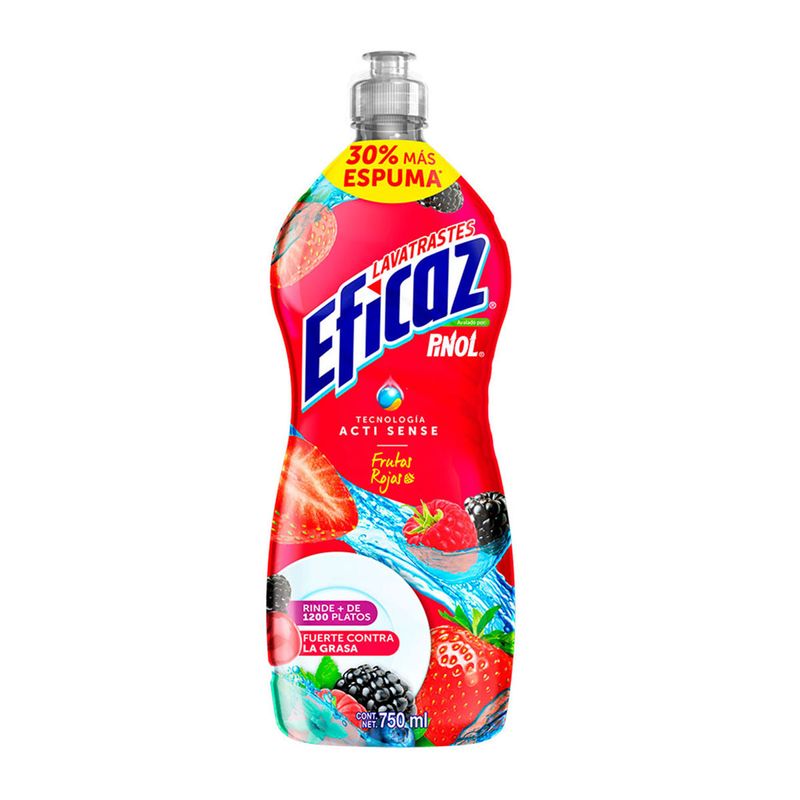 Lavatrastes Eficaz Frutos Rojos 750 ml Detergente Liquido