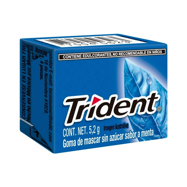 Trident Sabor Menta Frutas 4 Pastillas