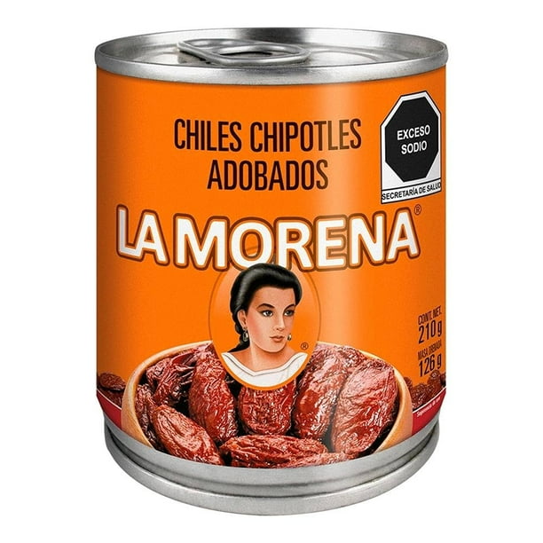 Chiles Chipotles Adobados 210 G La Morena