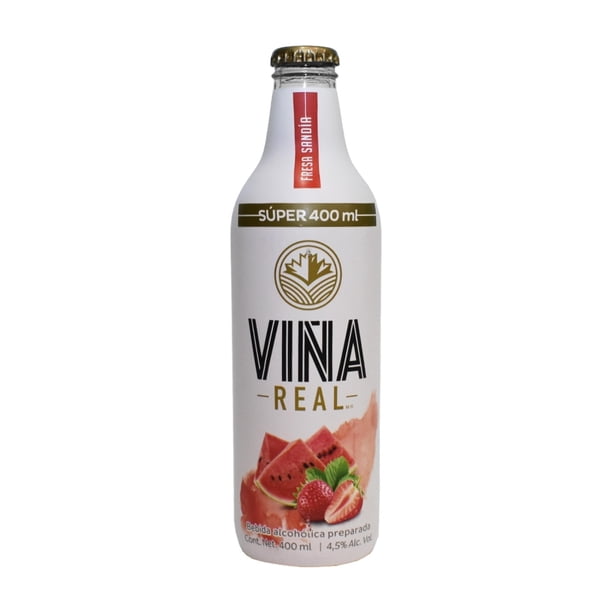 Viña Real Fresa Sandia 400 Ml Bebida Alcoholica Preparada 4.5 % Alc. Vol.