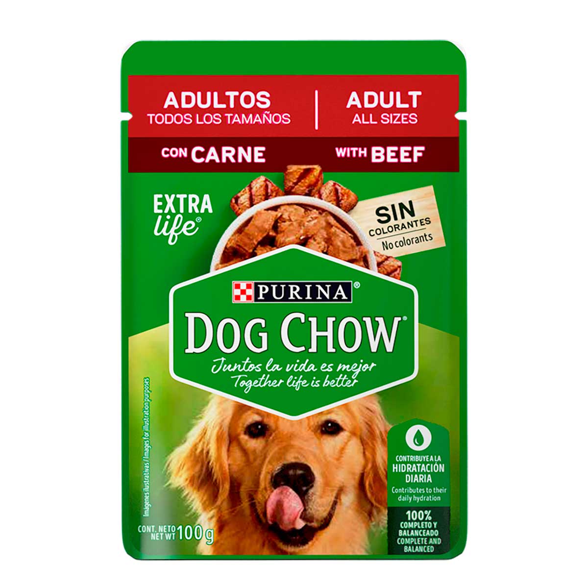 Sobre Adultos Con Carne100 G Dog Chow