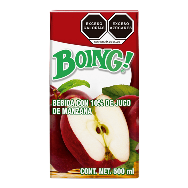 Boing Jugo De Manzana 500 Ml Cajita