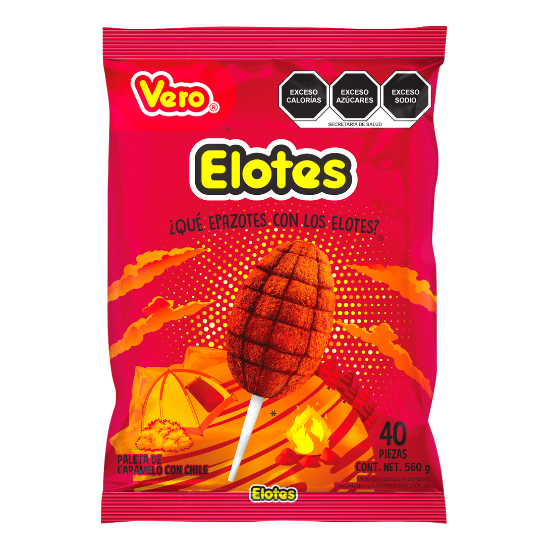Elote Chile Bolsa de Paletas Vero 40 pzas