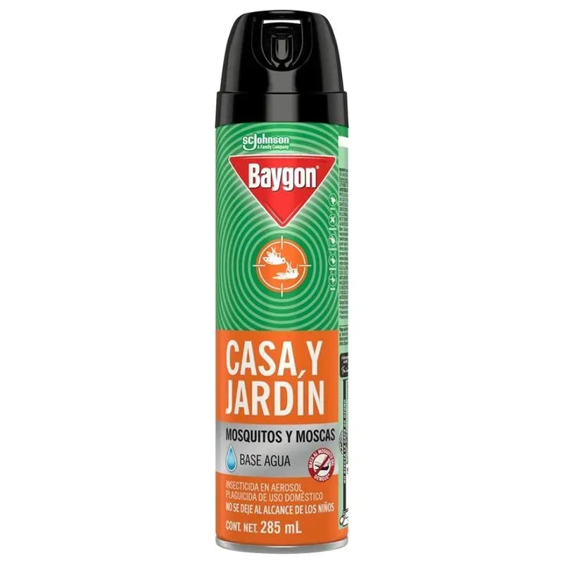 Baygon 285 Ml Casa Jardin Base Agua Insecticida