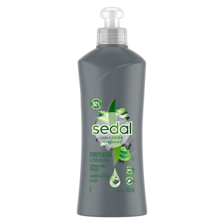 Sedal Coleccion Natural Purificacion 300 ml Crema para Peinar Hydra
