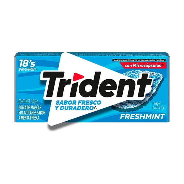 Trident Sabor Menta Fresca 18 Pastillas