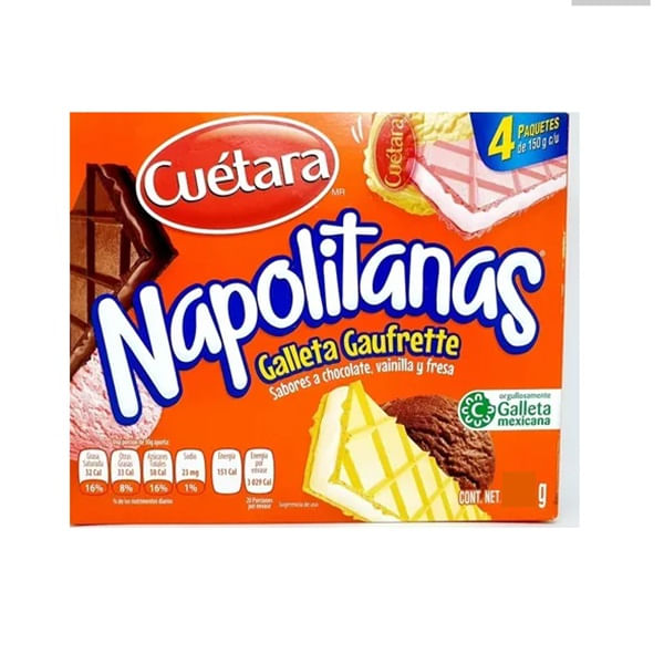 Napolitanas Galletas Gaufrette Sabores 200 g Cuetara