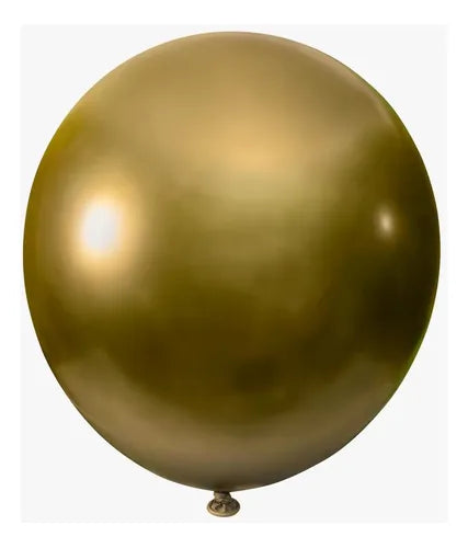 Globos Rino Oro Cromado No. 9 50 pzas Decor Arte