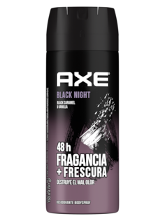 Black Minght 48 H Fragancias +Frescura 150 Ml Axe Desodorante Bodyspray
