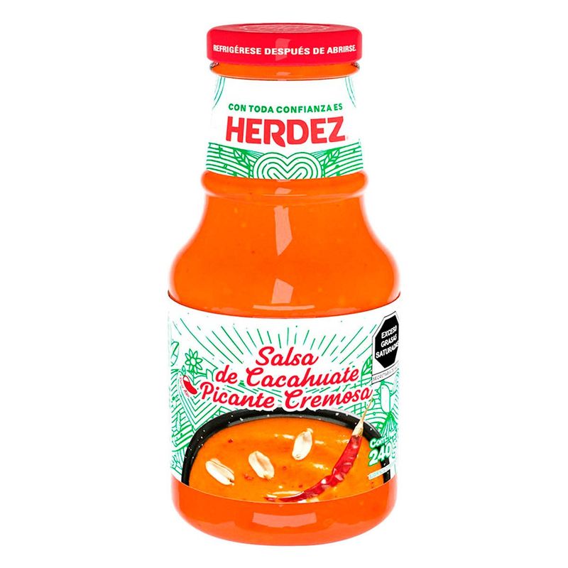 Herdez 240 g Salsa de Cacahuate Picante Cremosa
