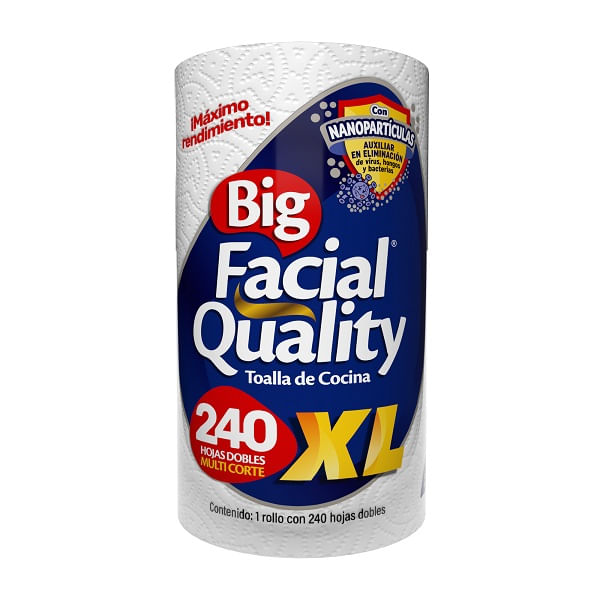 Servitoallas Big Facial Quality 240 Pz Multiusos