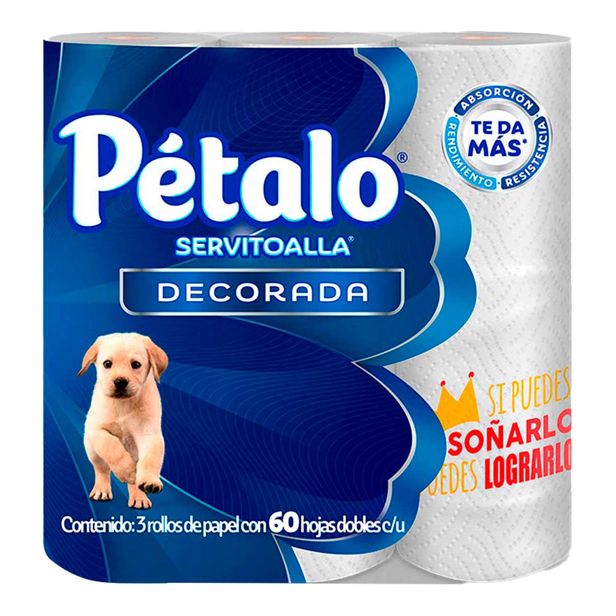 Servitoallas Petalo Decora 3 Rollos 60 Pz