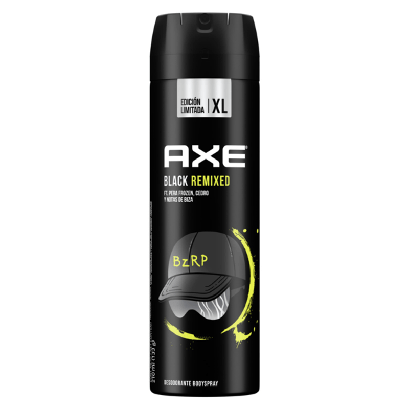 Black Remixed 48 H Fragancias +Frescura 210 Ml Axe Desodorante Bodyspray