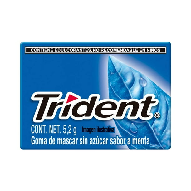 Trident Sabor Menta Frutas 4 Pastillas