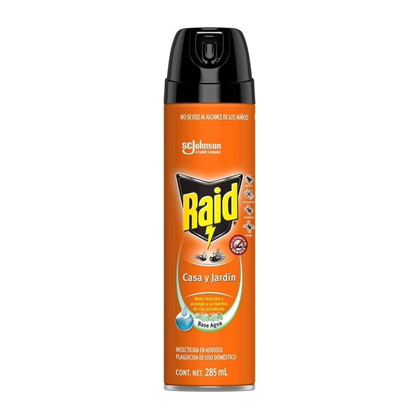 Raid 285 ml Casa Jardin Base Agua Insecticida