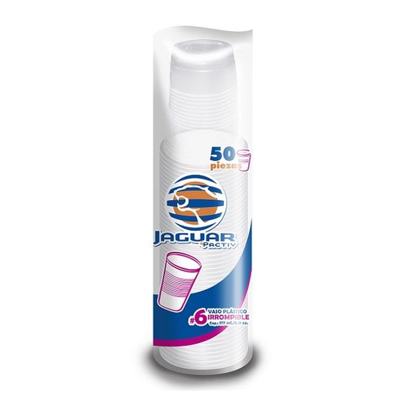 Vaso De Plastico Jaguar 6 Oz 50 Pz