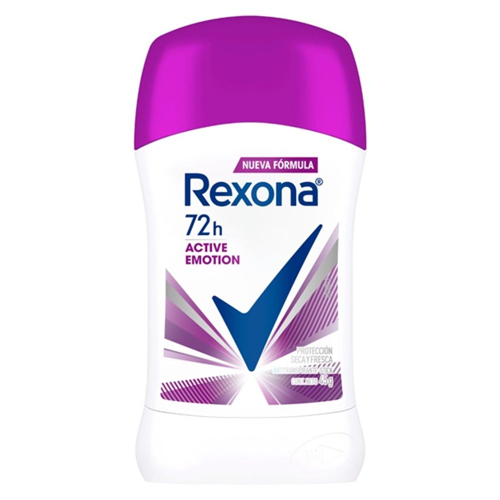 Active Emotion 72 H Rexona 45 G Antitraspitante Stick