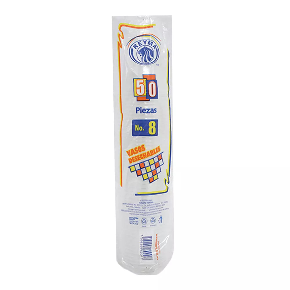 Vaso De Plastico Reyma 8 Oz 50 Pz Pz