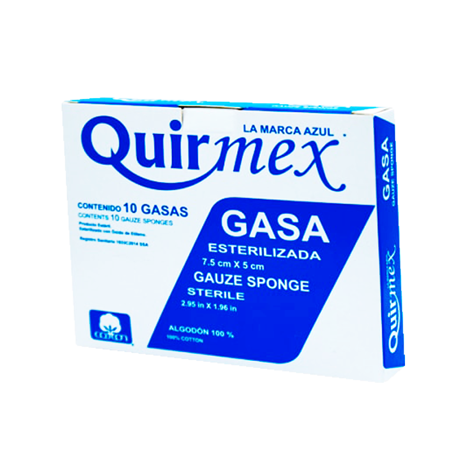 Gasa Quirmex 7.5 X 5 Cm