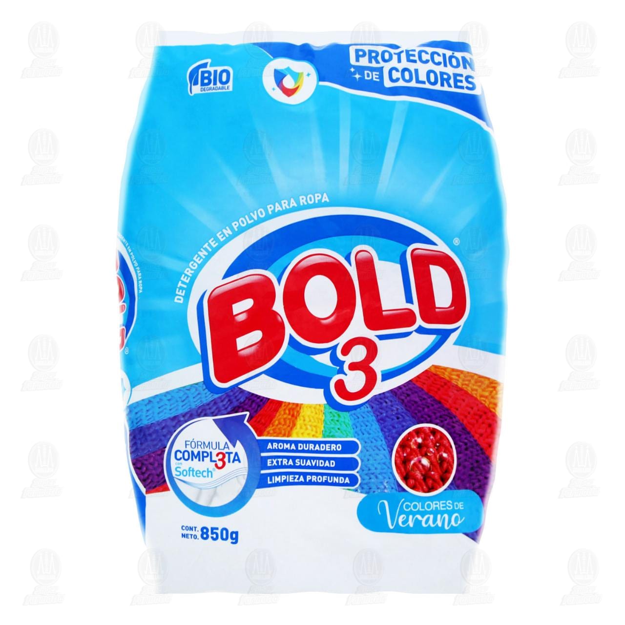 Detergente Bold 3 850 g Colores de Verano para Ropa en Polvo