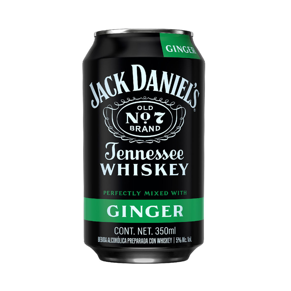 Jack Daniels Ginger 355 ml Bebida Alcohólica con Whiskey Lata 5% Alc. Vol.