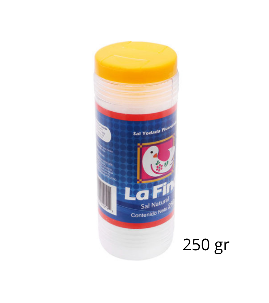 La Fina 250 g Sal Yodada Fluorurada Salero